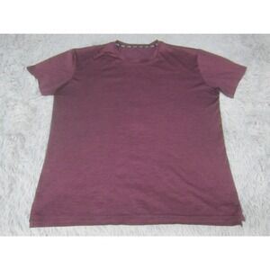 ZYIA Active‎ Shirt Mens XL Purple Solid Athletic Crewneck Logo Tee Performance